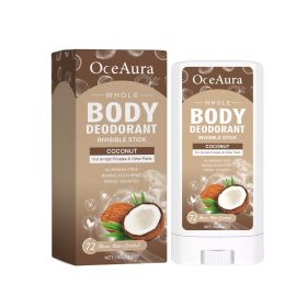 OceAura Coconut Body Deodorant Stick Cleansing Armpit Sweat & Odor Gentle & Soothing Deodorant Stick (Option: 1pcs)