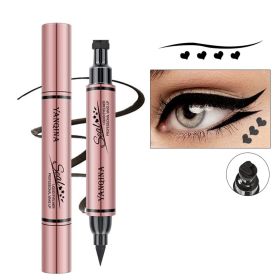 Stamp Pattern Double End Liquid Eyeliner for Perfect Wing Cat Eyes Stamp Eyeliner (Color: 02)